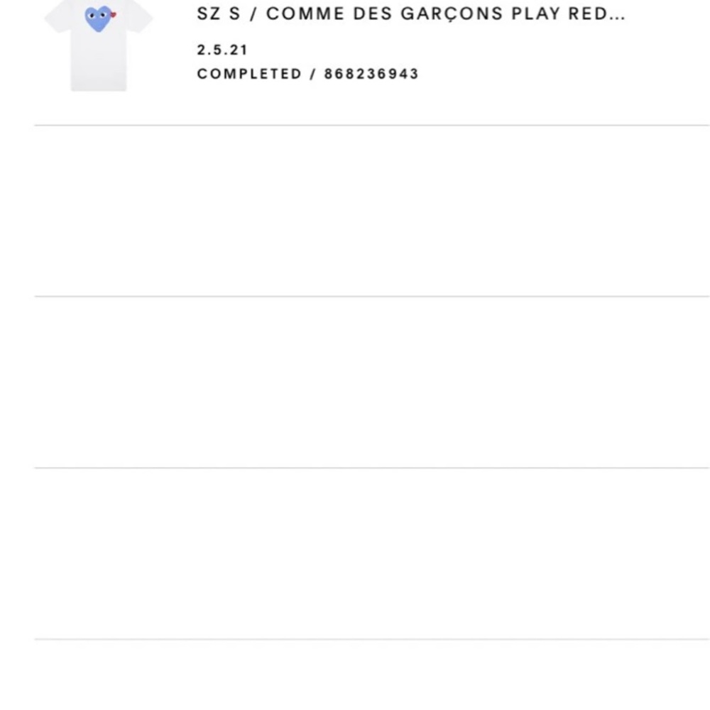 Comme des garcons shirt